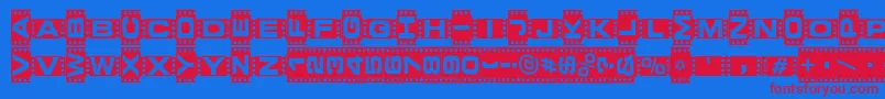 Шрифт VedetteNoire – красные шрифты на синем фоне