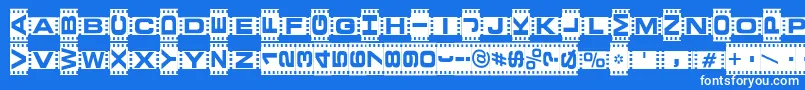 VedetteNoire Font – White Fonts on Blue Background