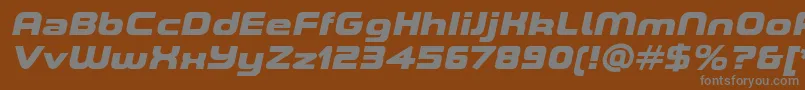 Шрифт ASpaceBlackItalicDemo – серые шрифты на коричневом фоне