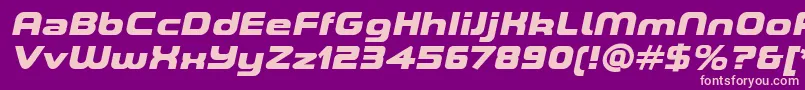 ASpaceBlackItalicDemo Font – Pink Fonts on Purple Background