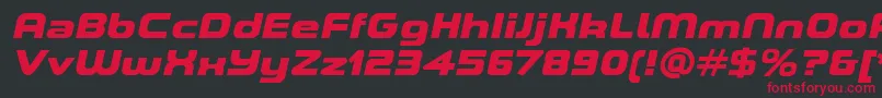 ASpaceBlackItalicDemo Font – Red Fonts on Black Background