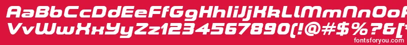 ASpaceBlackItalicDemo Font – White Fonts on Red Background