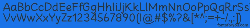 Шрифт CheeronstaRegular – чёрные шрифты на синем фоне