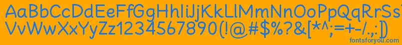 CheeronstaRegular Font – Blue Fonts on Orange Background