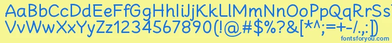 CheeronstaRegular Font – Blue Fonts on Yellow Background