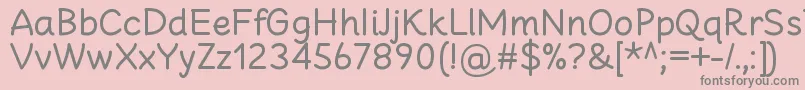 CheeronstaRegular Font – Gray Fonts on Pink Background