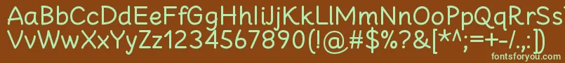 CheeronstaRegular Font – Green Fonts on Brown Background