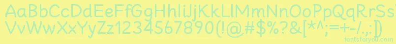 CheeronstaRegular Font – Green Fonts on Yellow Background