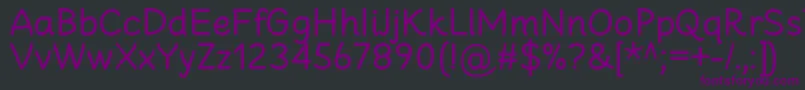 Czcionka CheeronstaRegular – fioletowe czcionki na czarnym tle