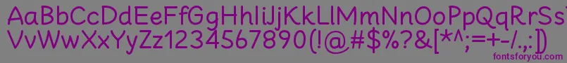 CheeronstaRegular Font – Purple Fonts on Gray Background