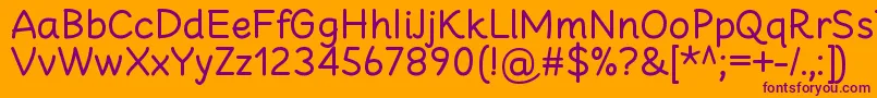 CheeronstaRegular-Schriftart – Violette Schriften auf orangefarbenem Hintergrund