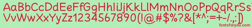 CheeronstaRegular Font – Red Fonts on Green Background
