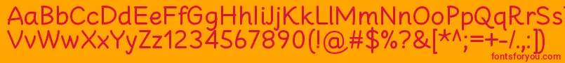 CheeronstaRegular Font – Red Fonts on Orange Background