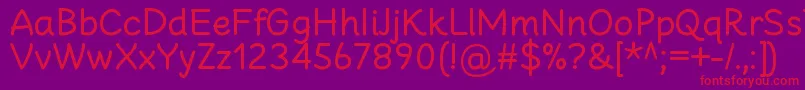 CheeronstaRegular Font – Red Fonts on Purple Background