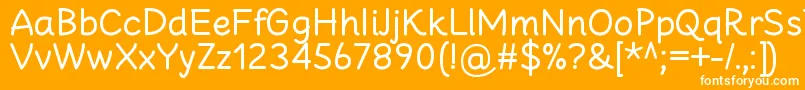 CheeronstaRegular Font – White Fonts on Orange Background