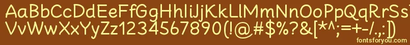 CheeronstaRegular Font – Yellow Fonts on Brown Background