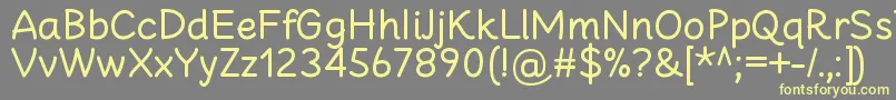 CheeronstaRegular-Schriftart – Gelbe Schriften auf grauem Hintergrund
