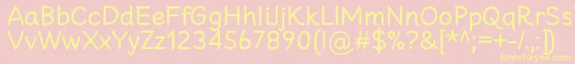 CheeronstaRegular Font – Yellow Fonts on Pink Background