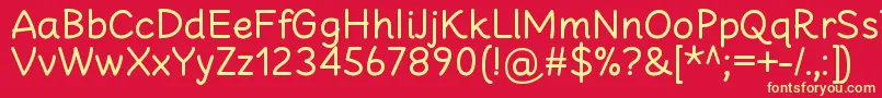 CheeronstaRegular Font – Yellow Fonts on Red Background