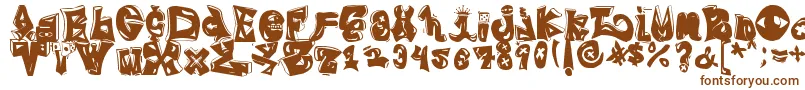 BlingRing Font – Brown Fonts on White Background