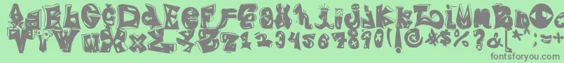 BlingRing Font – Gray Fonts on Green Background
