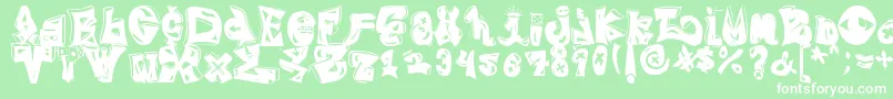 BlingRing Font – White Fonts on Green Background