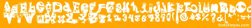 BlingRing Font – White Fonts on Orange Background