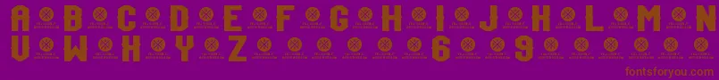 TeamJersey96Demo Font – Brown Fonts on Purple Background