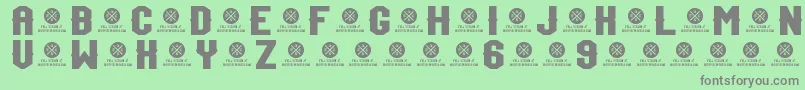 TeamJersey96Demo Font – Gray Fonts on Green Background