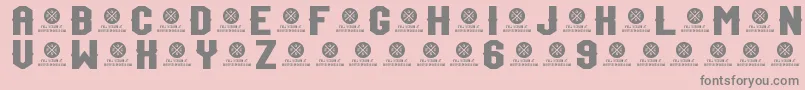 TeamJersey96Demo-Schriftart – Graue Schriften auf rosa Hintergrund