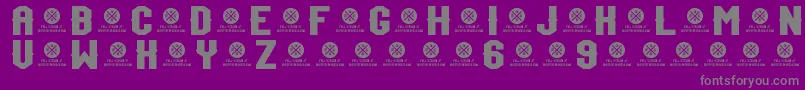 TeamJersey96Demo Font – Gray Fonts on Purple Background