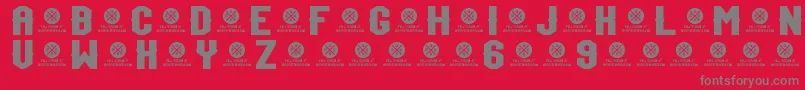 TeamJersey96Demo Font – Gray Fonts on Red Background