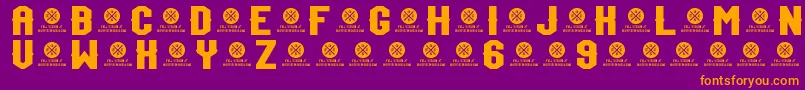 TeamJersey96Demo Font – Orange Fonts on Purple Background