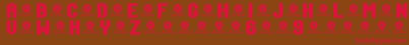 TeamJersey96Demo Font – Red Fonts on Brown Background