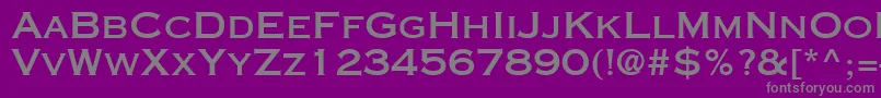 CopperplateGothicLtThirtyOneAb Font – Gray Fonts on Purple Background