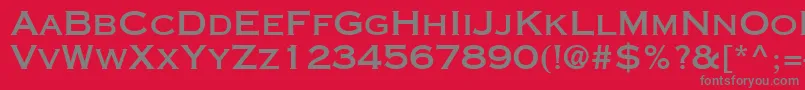 CopperplateGothicLtThirtyOneAb Font – Gray Fonts on Red Background