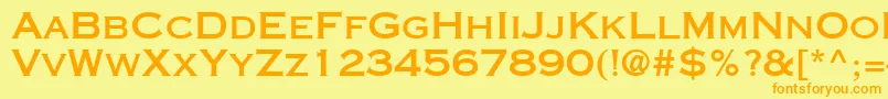 More about CopperplateGothicLtThirtyOneAb Font CopperplateGothicLtThirtyOneAb Font – Orange Fonts on Yellow Background
