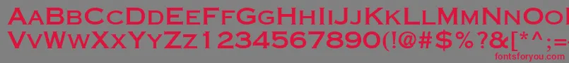 CopperplateGothicLtThirtyOneAb Font – Red Fonts on Gray Background