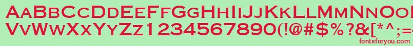 CopperplateGothicLtThirtyOneAb Font – Red Fonts on Green Background