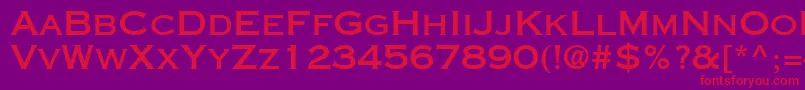 CopperplateGothicLtThirtyOneAb Font – Red Fonts on Purple Background