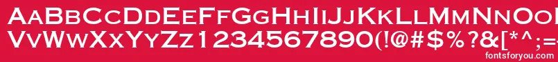 CopperplateGothicLtThirtyOneAb Font – White Fonts on Red Background