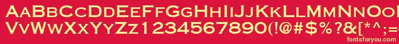 CopperplateGothicLtThirtyOneAb Font – Yellow Fonts on Red Background