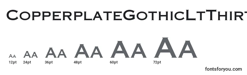 CopperplateGothicLtThirtyOneAb Font Sizes