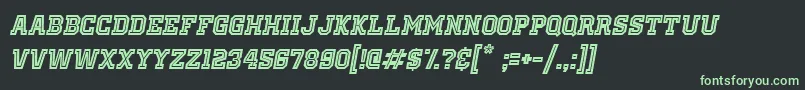 Шрифт OldSchoolUnitedInlineAltItalic – зелёные шрифты на чёрном фоне