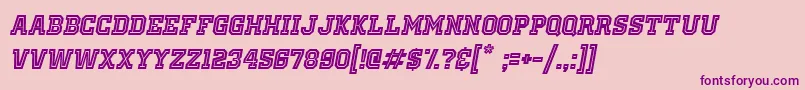 OldSchoolUnitedInlineAltItalic Font – Purple Fonts on Pink Background