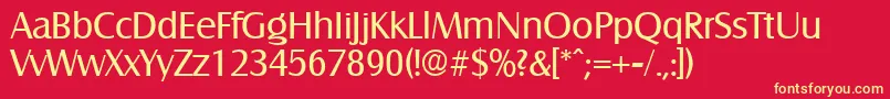 SalzburgRegular Font – Yellow Fonts on Red Background