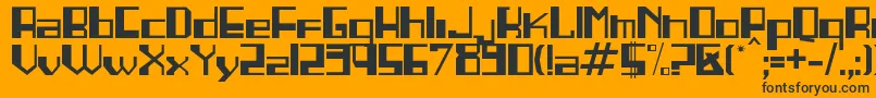 Linea Font – Black Fonts on Orange Background