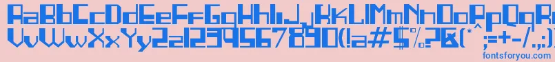 Linea-fontti – siniset fontit vaaleanpunaisella taustalla
