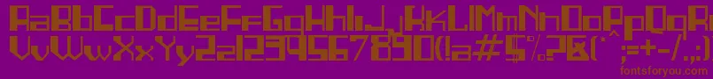 Linea-fontti – ruskeat fontit violetilla taustalla