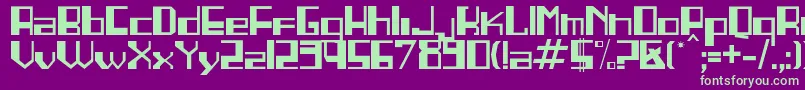 Linea Font – Green Fonts on Purple Background